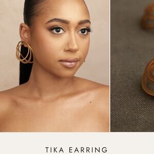Brand New Tika Large Gold Earrings